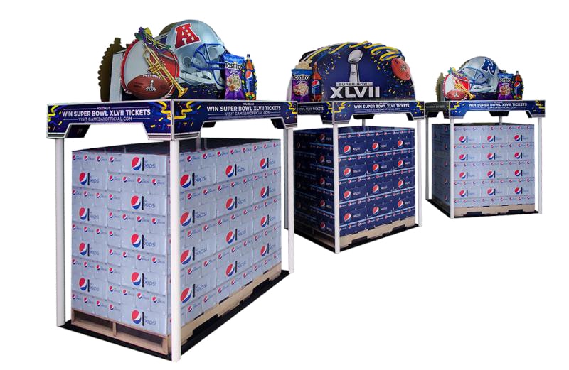 Custom beverage pallet display for Pepsi