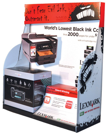 Success-Story-Lexmark-Endcap-2 Cardboard Interactive Display