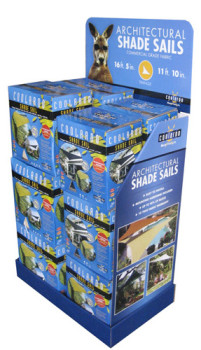 Coolarooo architectural shade sales case stacker display
