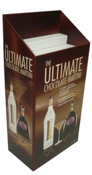 Chocolate martini two tier floor display