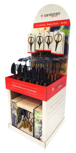 a display of barebones garden tools with a lifetime warranty guarantee