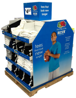 Fruit of the loom floor display