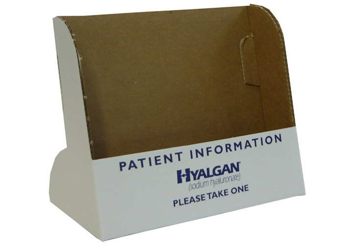 Hyalgan printed brochure holder