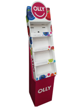 Olly drug store endcap displays