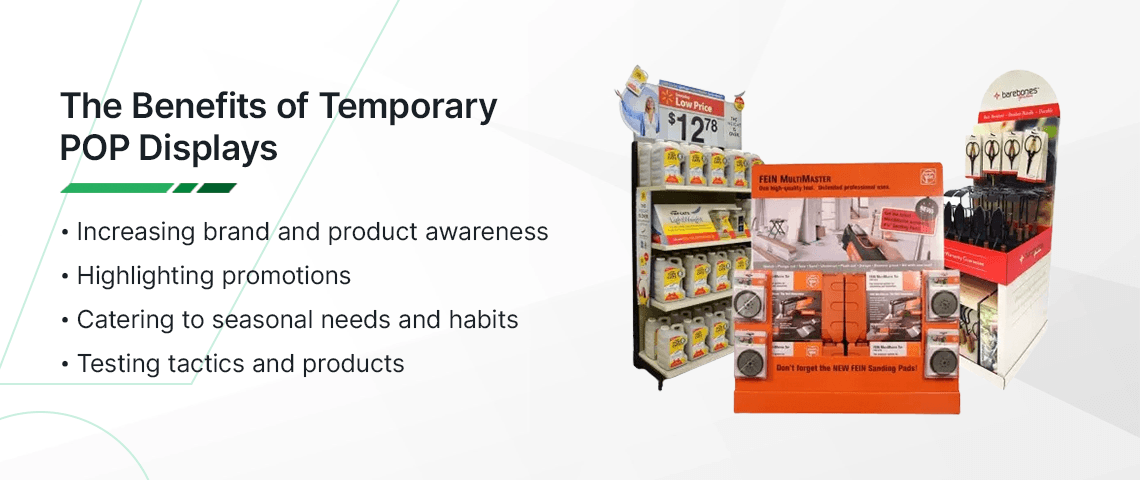 Benefits of temporary pop displays