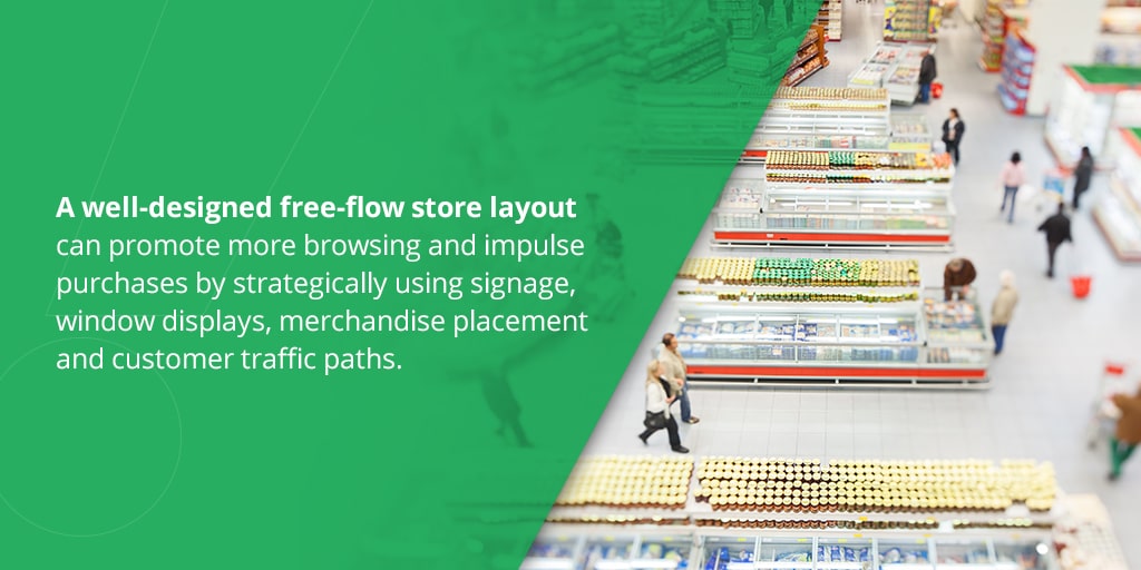 free flow store layout