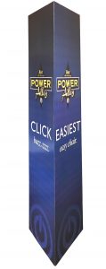 a power alley sign that says click easiest on it
