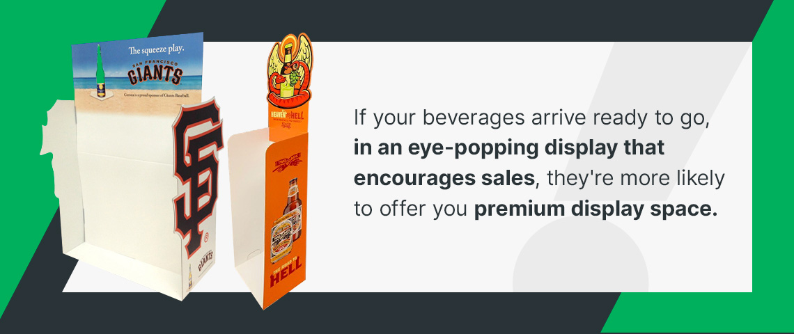 Eye-catching beer displays for retail