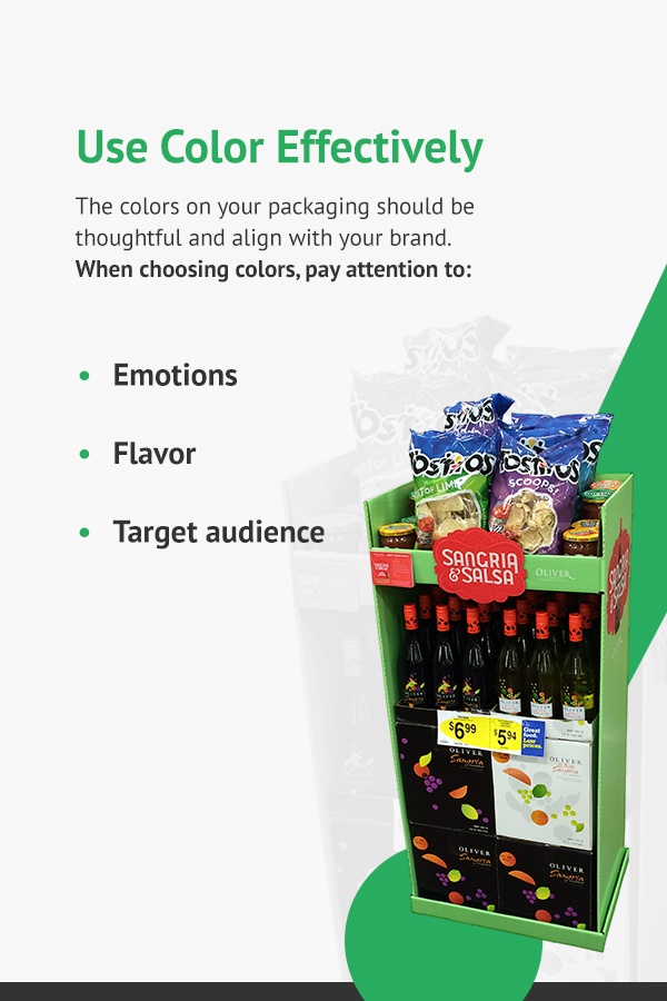 How to use color effectively in product displays and packaging