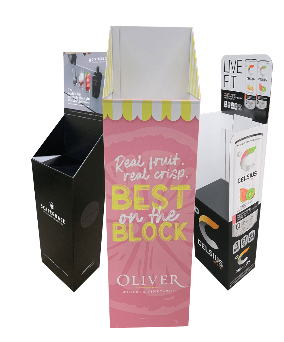 custom beverage display stand examples