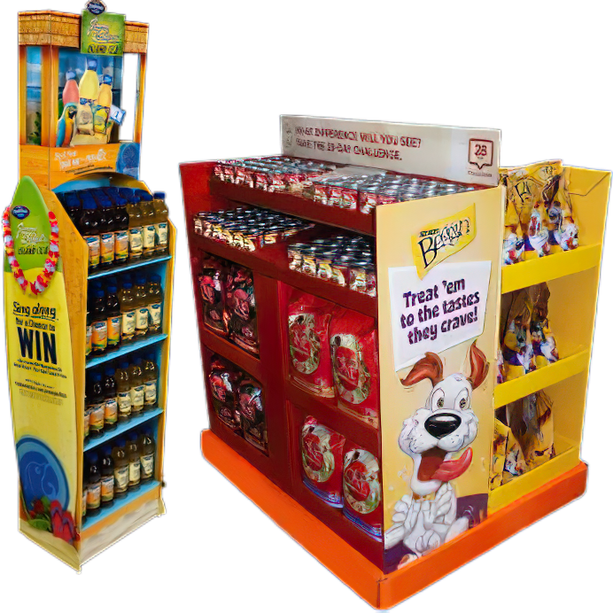 Examples of corrugated retail displays