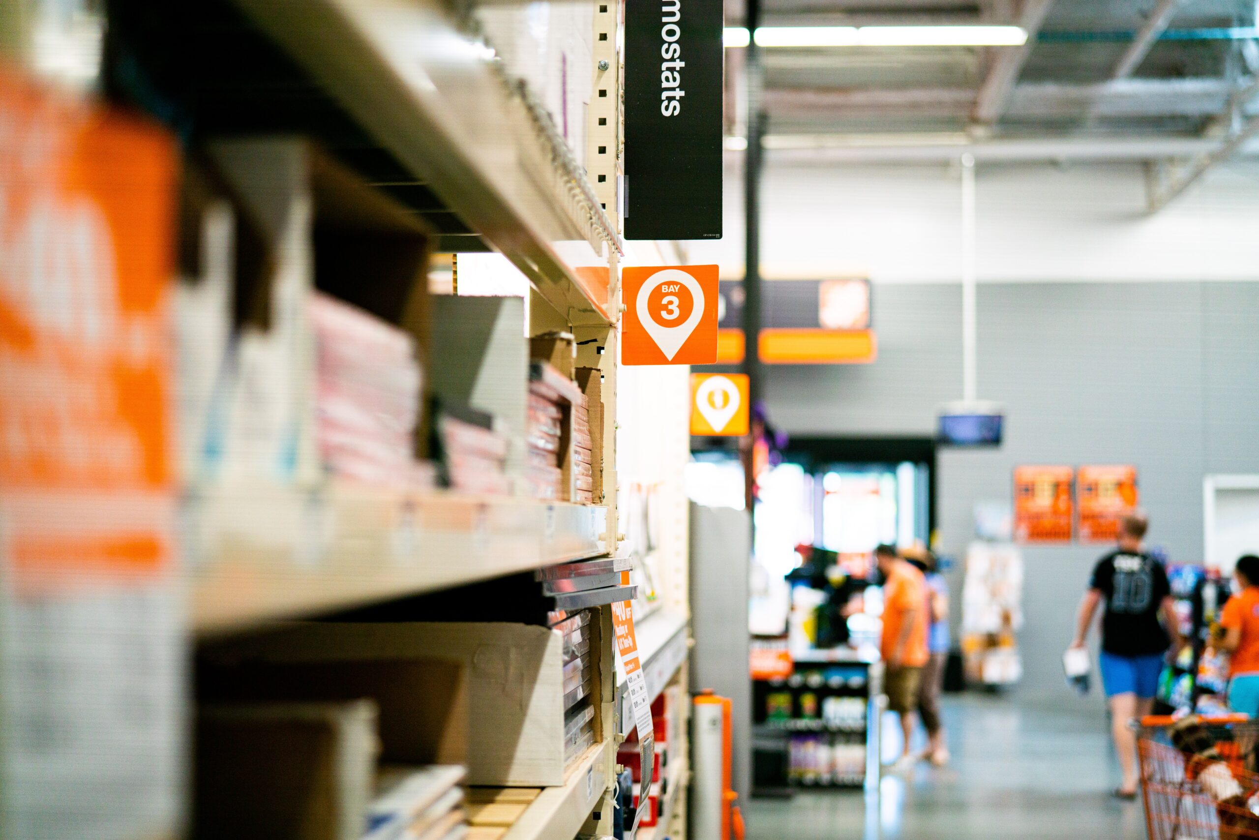 Retail display signage in Home Depot