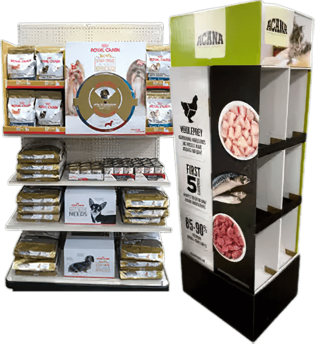 pet supplies display examples