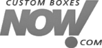 a black and white logo for custom boxes now