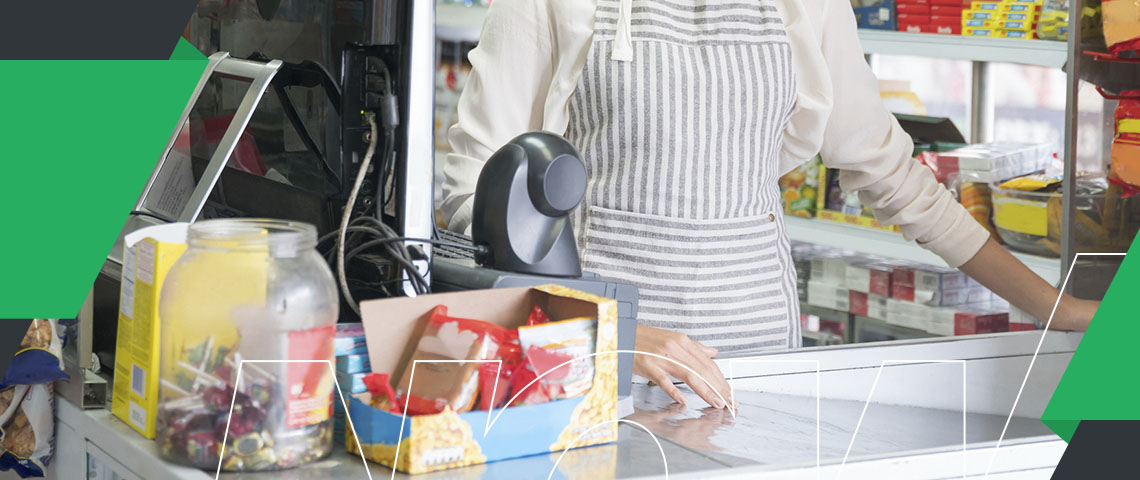 Cardboard countertop displays for convenience stores