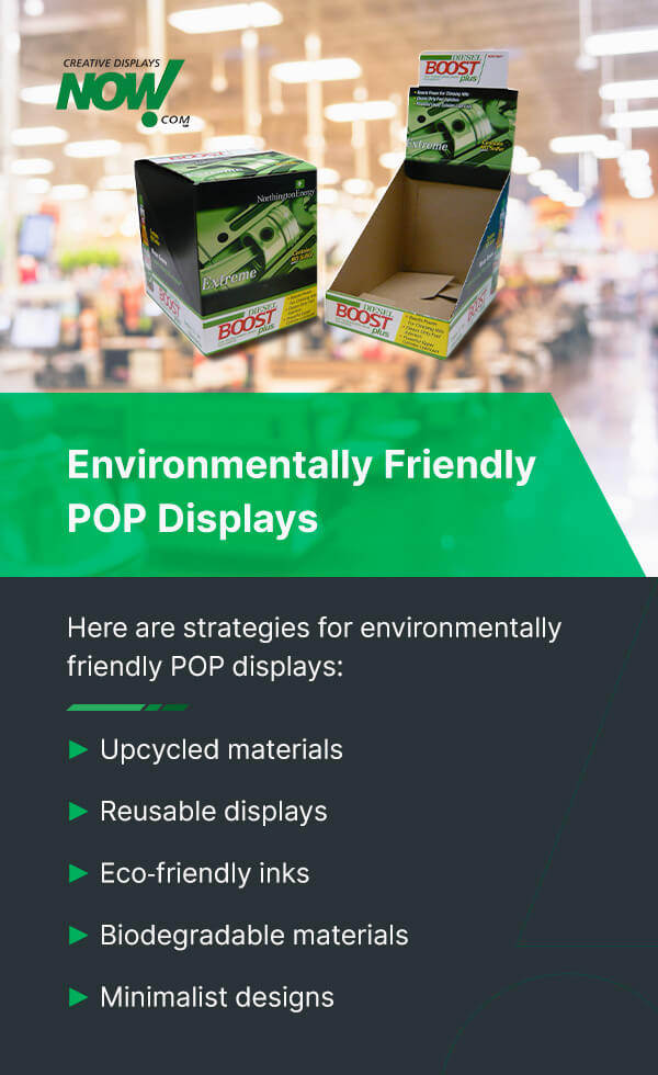 Environmentally friendly pop displays