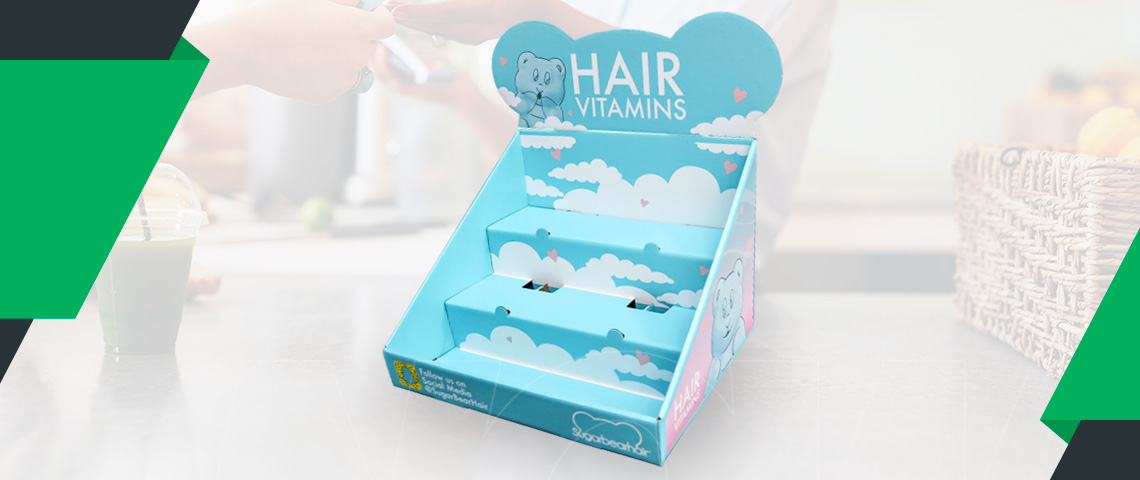 Hair vitamins display 